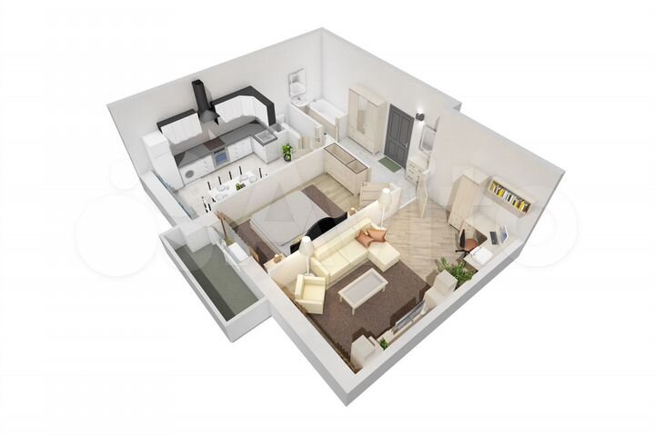 2-к. квартира, 56,7 м², 8/12 эт.