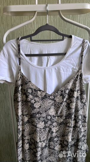 Платье на брителях с футболкой