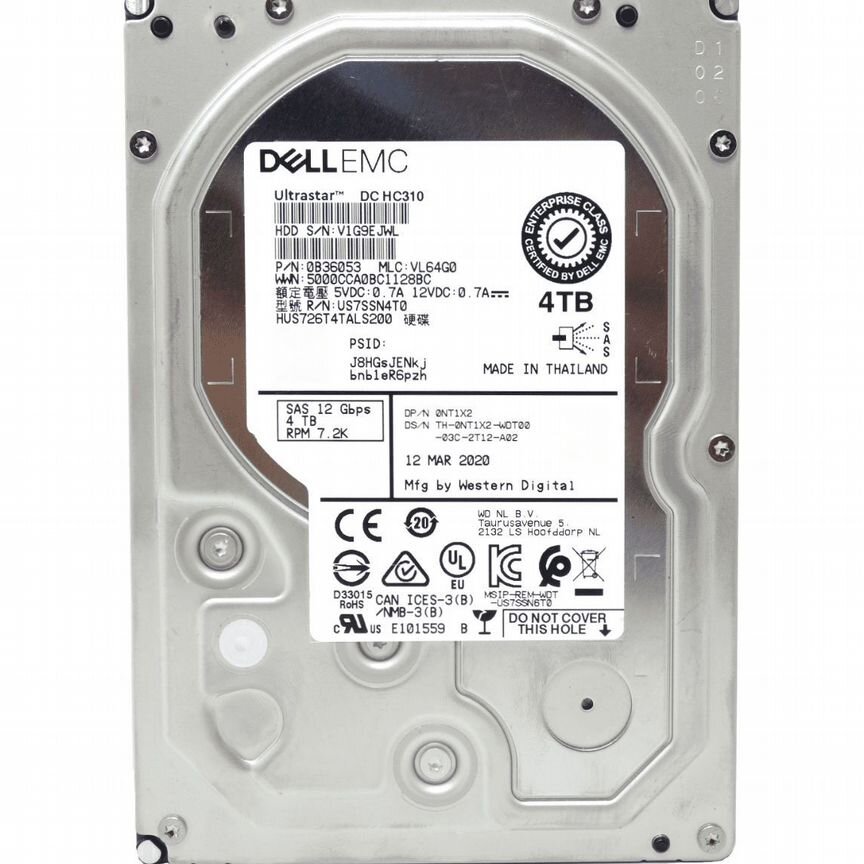 [NT1X2] Dell Hus726t4tals200 4tb Nt1x2