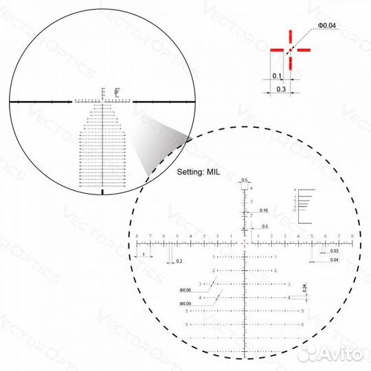 Прицел Vector Optics Continental x6 4-24x56 34 мм