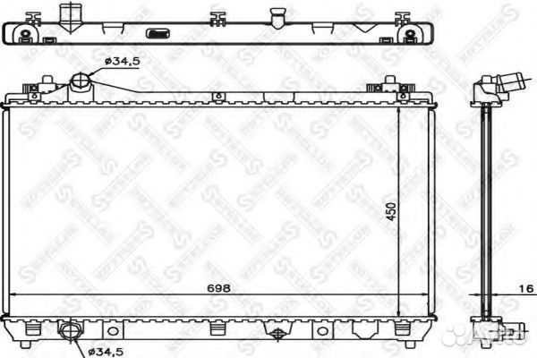 Радиатор 1025457SX stellox