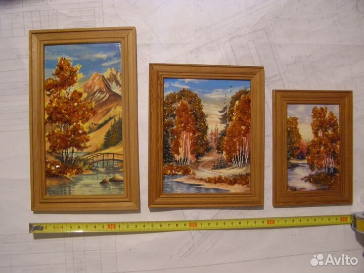 Картины с янтарём