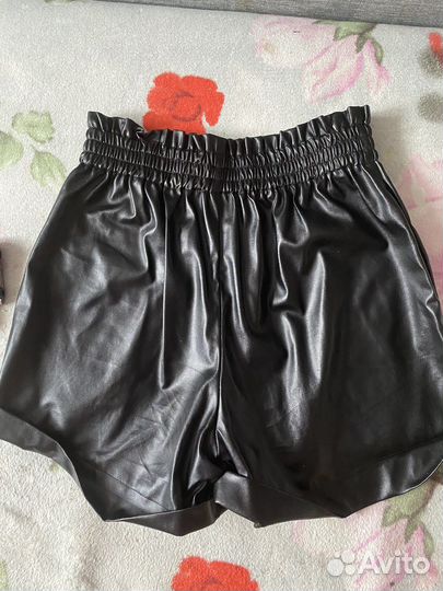 Кожаные шорты Shein