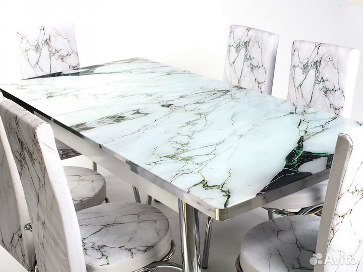 Стол раскладной и стулья 6 шт