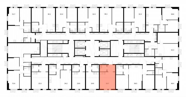 Квартира-студия, 23,7 м², 10/33 эт.