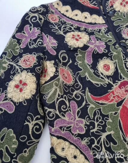 Дизайнерское шерстяное пальто 42 44