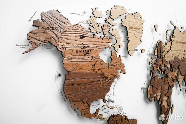 Деревянные карты мира