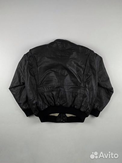 Vintage Leather Sherpa Pilot Bomber Avirex Stussy