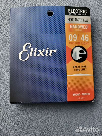 Струны Elixir Nanoveb для электрогитары 9-46