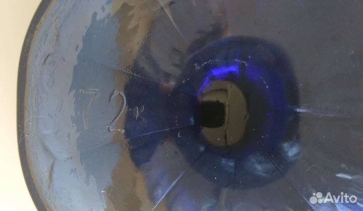 Ваза для фруктов на ножке цветное стекло СССР