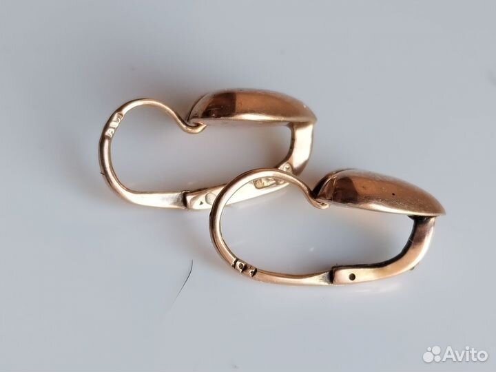 Антикварные золотые серьги