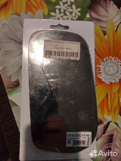 Cтекло левого зеркала audi