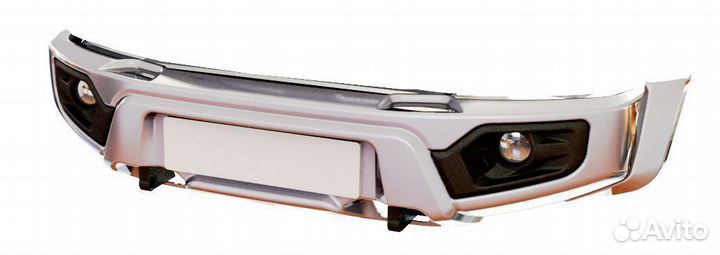 Силовой бампер перед. UAZ Патриот с оптикой белый