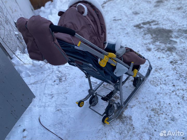 Детские санки коляска ника