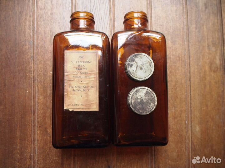 Бутылки для лекарств США 1940-годы
