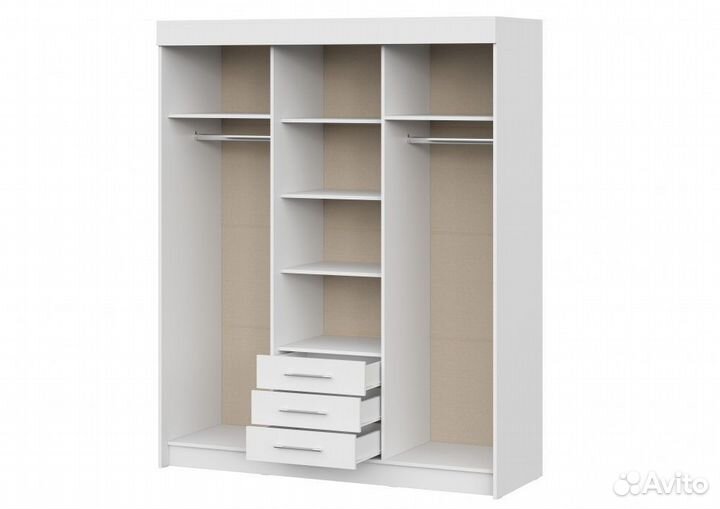 Шкаф купе с зеркалом Фортуна Моно 1,7м