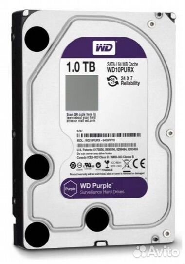 Жесткий диск 1TB WD Purple WD10purx sata-III