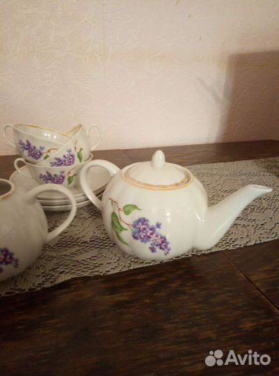 Чайный сервиз сирень дулево
