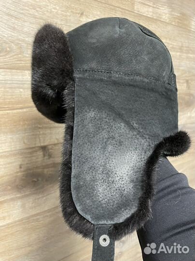 Норковая шапка мужская ушанка