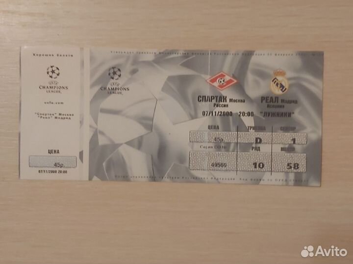 Билеты на футбольные матчи, лига чемпионов