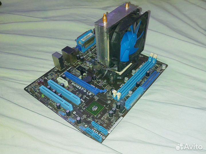 Материнская плата + процессор + башня AM3