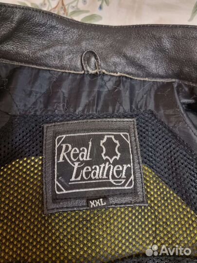 Мотокуртка кожаная мужская