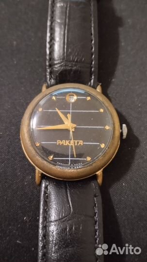 Часы Ракета СССР 584 genuine leather - на ходу