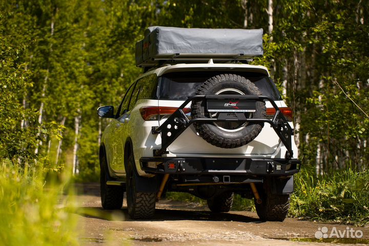 Бампер силовой задний BMS alfa для Toyota Fortuner