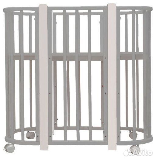 Кровать Nuvola Lux серая стойки белые