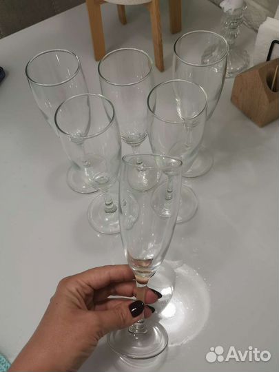Новые Фужеры (бокалы) для шампанского
