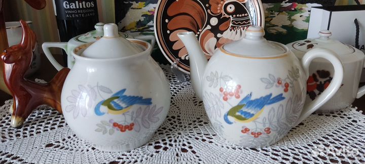 Заварочный чайник и сахарница СССР