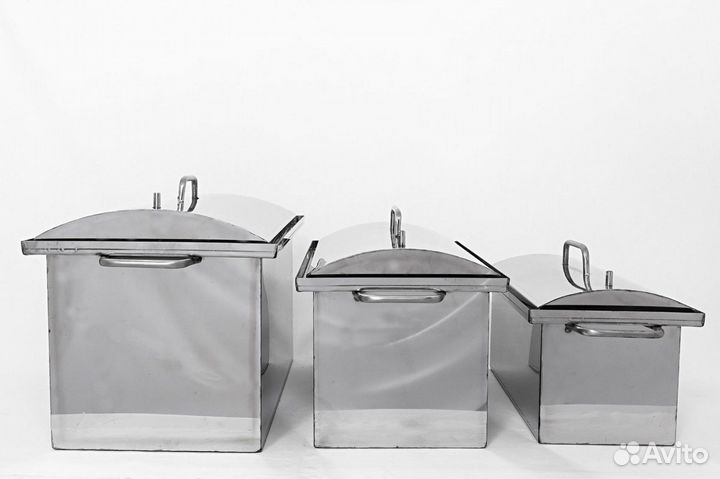 Коптильня с гидрозатвором средняя нерж. сталь