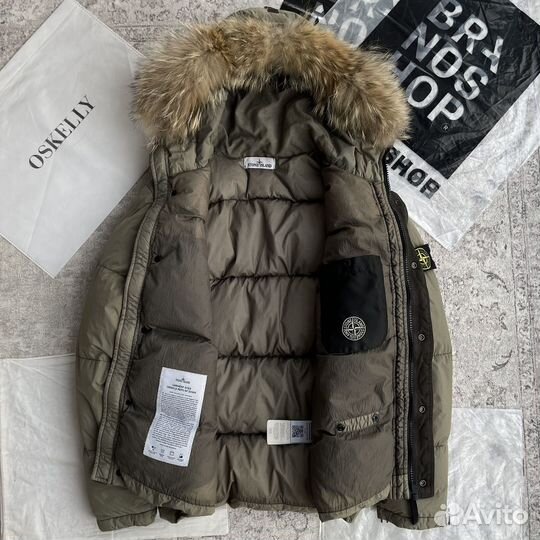 Stone island пуховик crinkle reps down оригинал