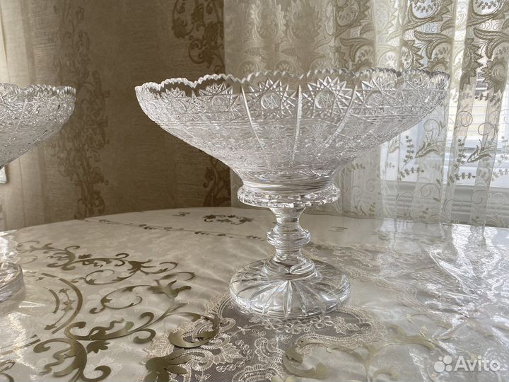 Ваза чешский хрусталь снежинка