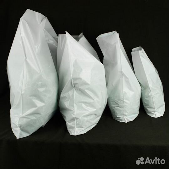 Пакеты с вырубной ручкой, белые