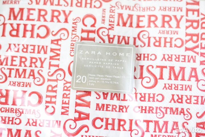 Zara home салфетки Merry Christmas