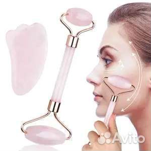 Массажный ролик и скребок.Камень Гуаша