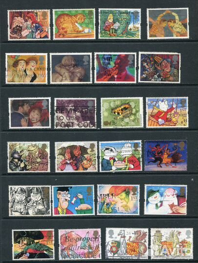 Марки Великобритании лот №6 (в лоте 4 листа)