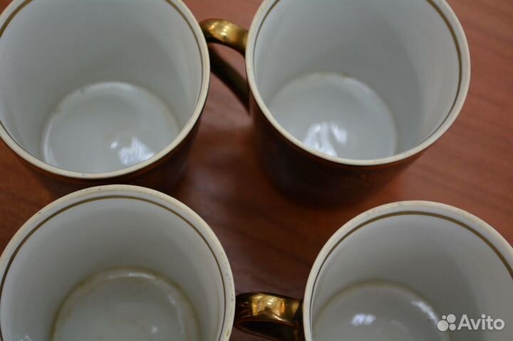 Фарфоровые чайные чашки- 4 шт (кобальт )