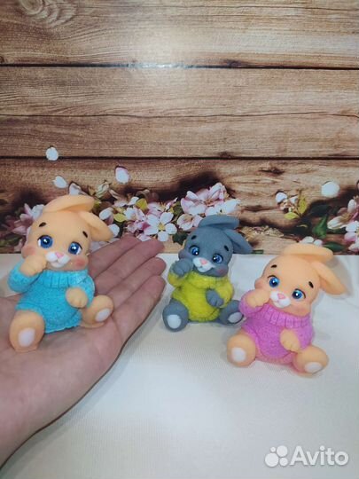 Мыло ручной работы Зайка, Новый год 2023