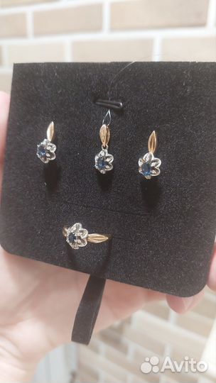 Золотые серьги, подвеска