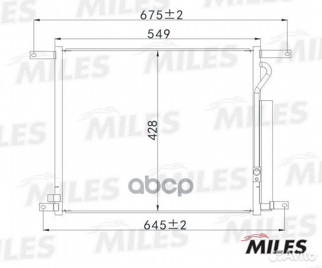 Конденсер chevrolet aveo 1.4 08- accb067 Miles
