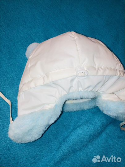 Дутая шапка-ушанка