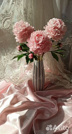 Пионы ручная работы, холодный фарфор