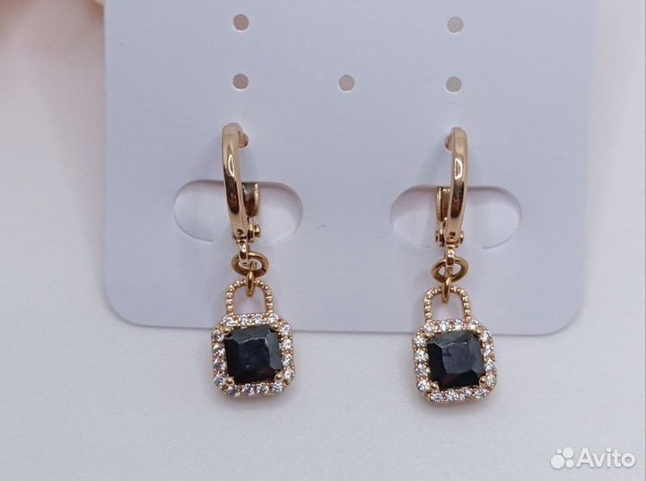 Серьги мед. сплав