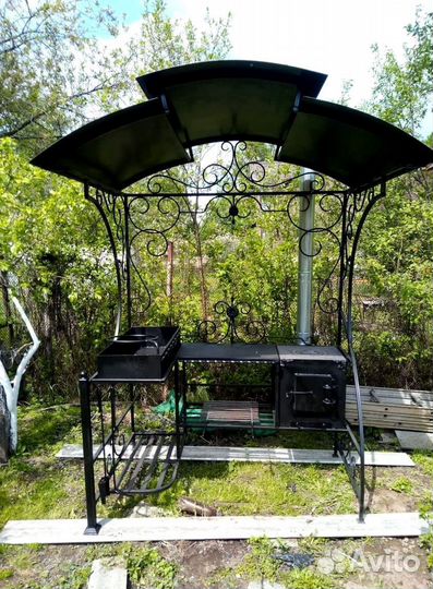 Мангал с печью