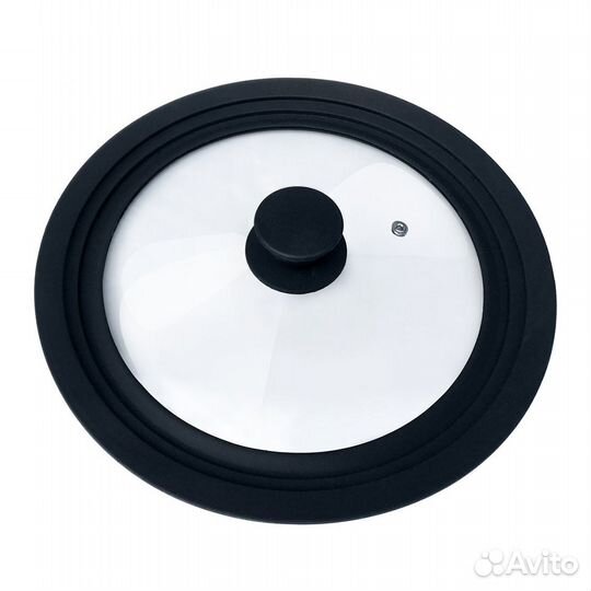 Крышка стекло универсальная с силиконовым ободком