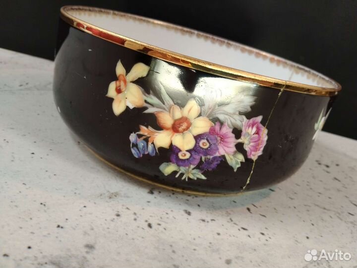 Полоскательница антикварная фарфор Дулево СССР