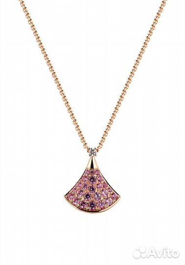 Подвеска Bvlgari Divas’ Dream Rose Gold Pink Pavé