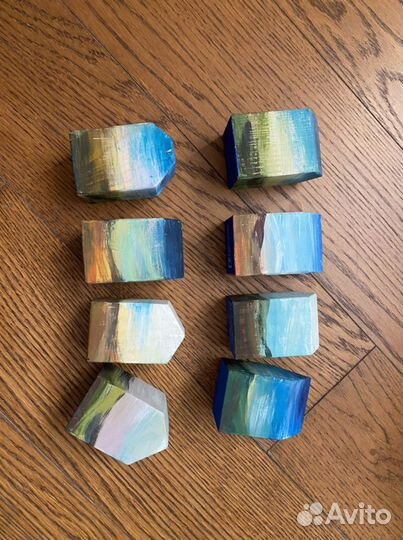 Кубики деревянные для интерьера